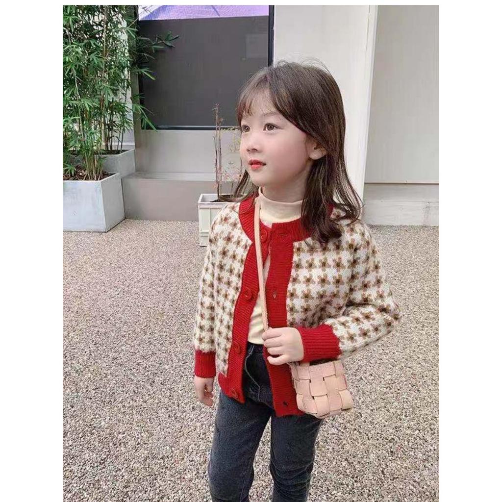 Kinderpullover Strickjacke Herbst-Outfit Neuer koreanischer Stil Westlicher Stil Kinderjacke Frühling und Herbst Strickpullover