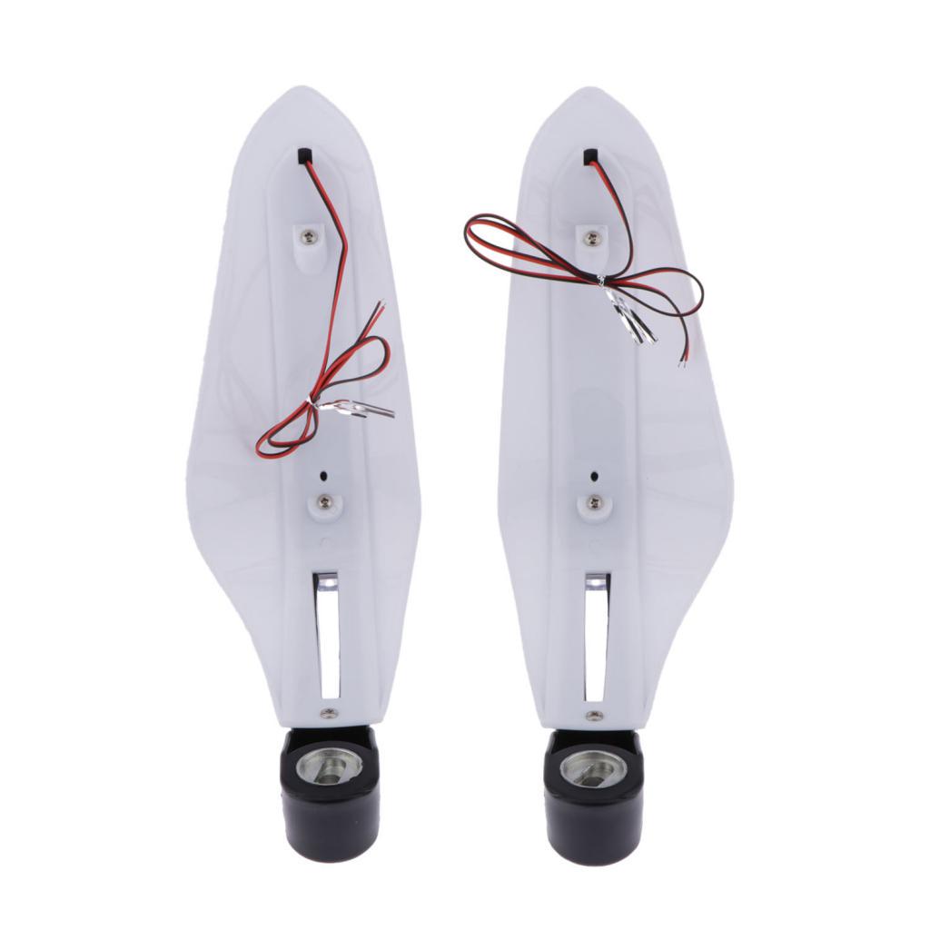 1 Pair Motorcycle Handlebar guard of hand with LED Protectors for ATV Motocross Bike , White
