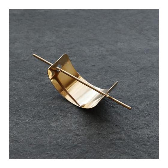JewelVOX Majeste Hair Accessory for Women, Simple Metal Kanzashi Hair Stick, Elegant Adult Gold