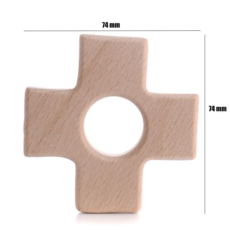 1Pcs Wooden Rodent Teethers Baby Cartoon Animals Rainbow Ice Cream Beech Teether Pendant For Baby Pacifier Chain Nurse Gifts Toy