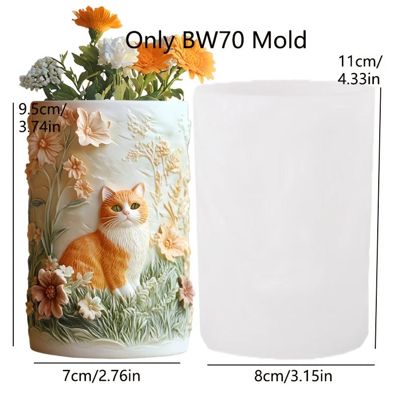 Yak Succulent Plant Flower Pot Resin Silicone Mold Sitting Cute Cow Storage Box Concrete Mould Cow Yak Candle Cup Gypsum Molds