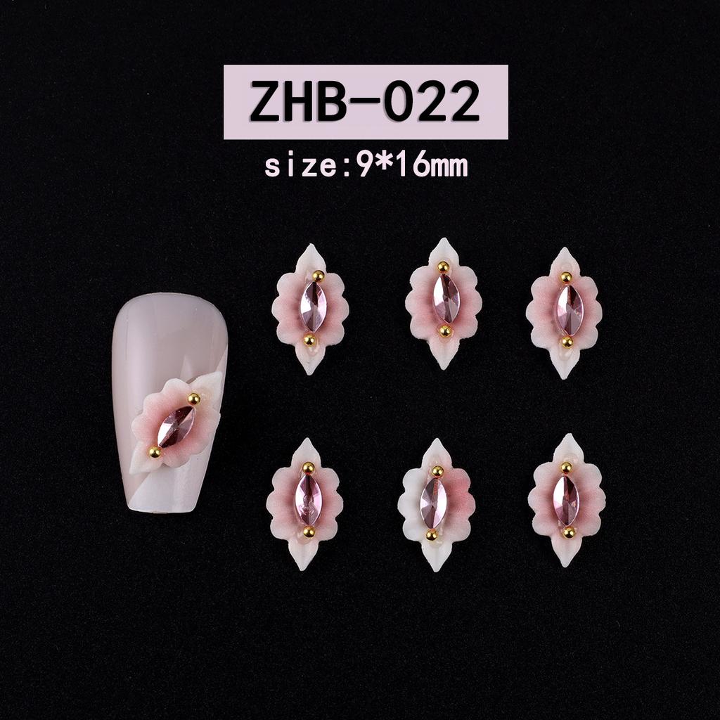 Nagelkunst Harz Diamant Schmuck Nagel Dreidimensionale Schnitzerei Diamant Schmuck Symphony Blume Tragen Nagelaufkleber