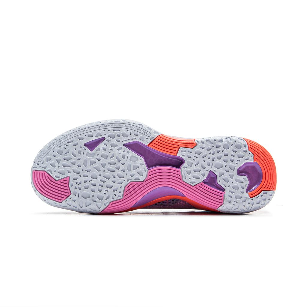 New LiNing BadFive Hunter 1 Super Cushioning Slip Resistant Breathable Rebound Low Top Basketball Shoes Men's Purple Pink ABFV007-2