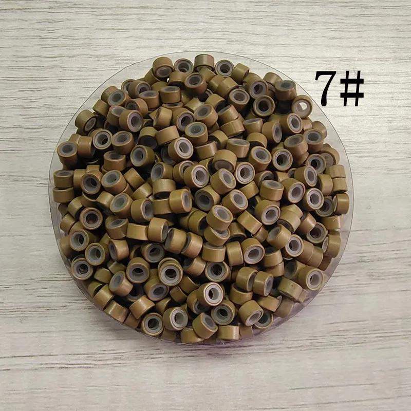 1 Beutel/100 Stück Mikroglieder/Perlen + 1 Stück Zugnadel + 1 Stück Häkelnadel + 1 Stück 3-Loch-Zange für Haarverlängerungen