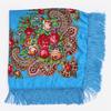 New 130X130Cm Retro Russia National Peony Print Fringe Square Scarf Fashion Sunscreen Lady Shawl Headscarf