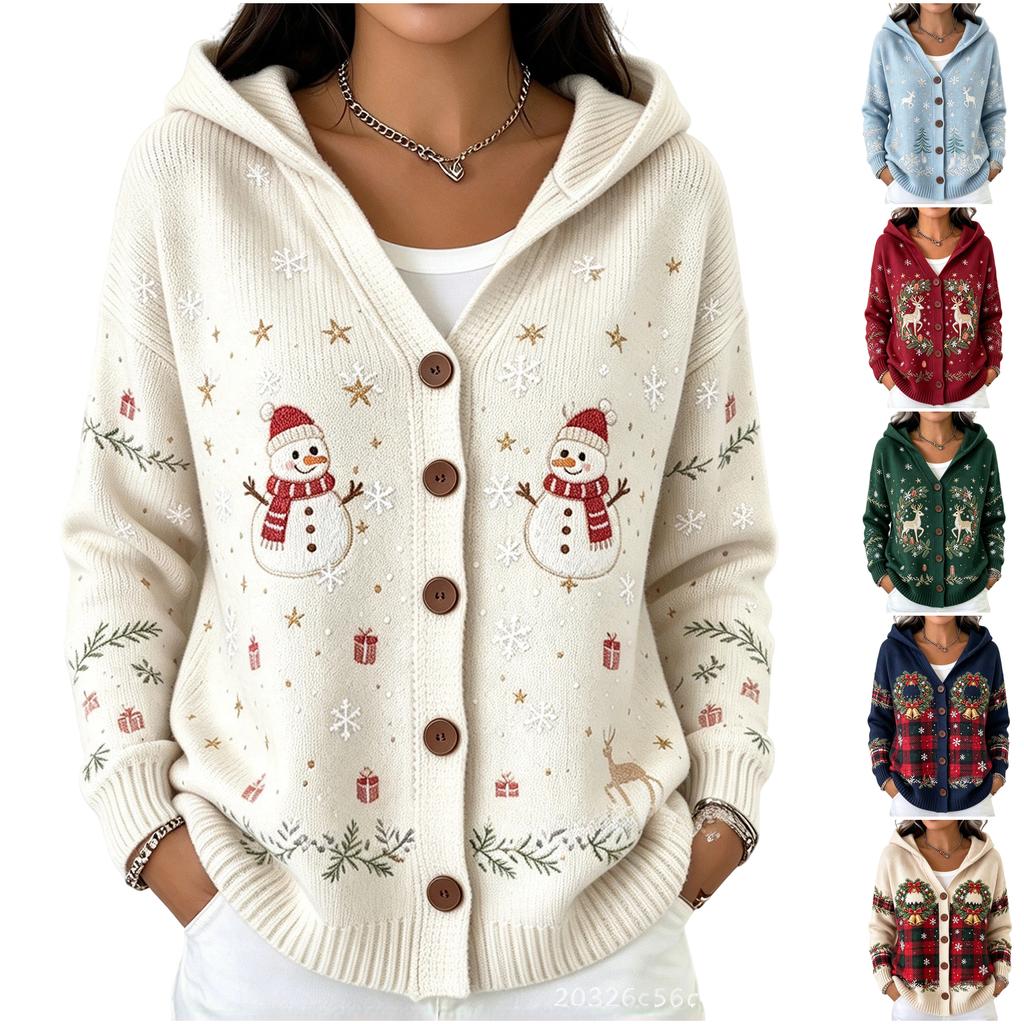 Women's Cable Knit Cardigan Sweater Mid-Length Comfortable Outerwear