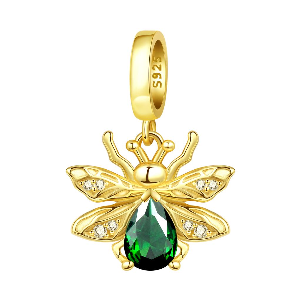 PANPOKI 925 Silver Iris Flower Pendant Charm Bracelet Jewelry DIY Trendy Gift for Women Party Beads