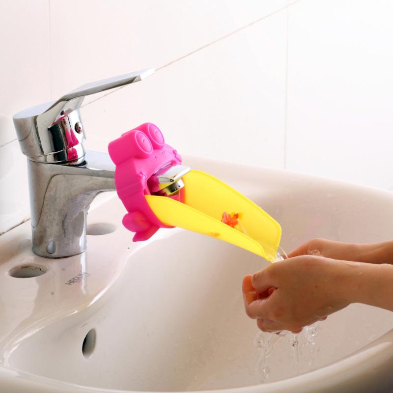 Extensor de torneira de sapo, extensão de alça de pia, criança, crianças, calha de água, cozinha, banheiro, ferramentas para lavar as mãos, acessórios para torneira