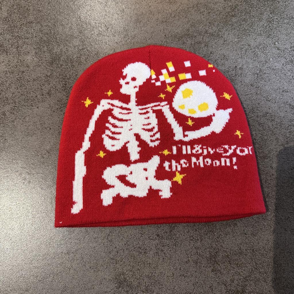 Knitting And Bizarre Terrifying Skull Hat Knit Fabric Autumn Winter Wear Travel