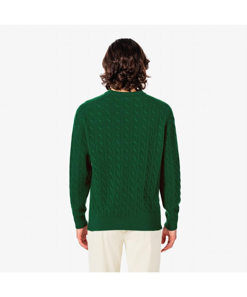 LACOSTE Men'S Cable Crew Neck Pullover Ah816E-55N 132
