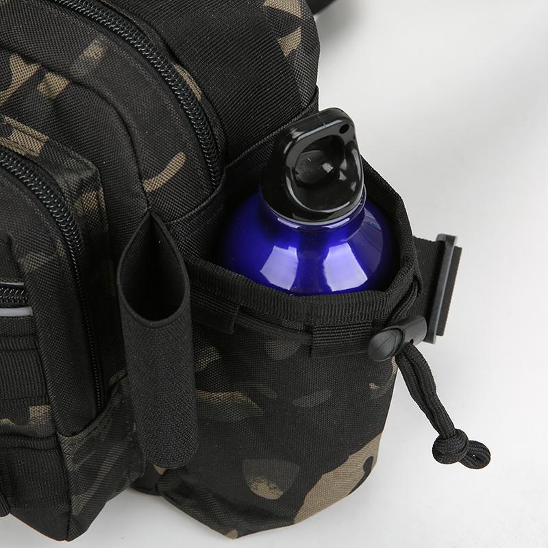 Fishing Tackle Backpack Lure Box Gear Storage Bag Fanny Pack for Men Fly Fishing Backpack with Rod Holder Sling Shoulder Bag