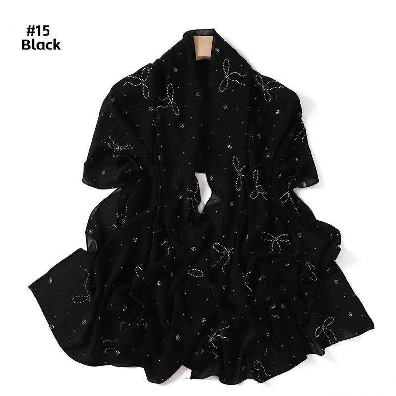 

70*175cm New Simple Silver Wire Plaid Solid Color Chiffon Scarf Muslim Women Hijab Wrap Ramadan Islam