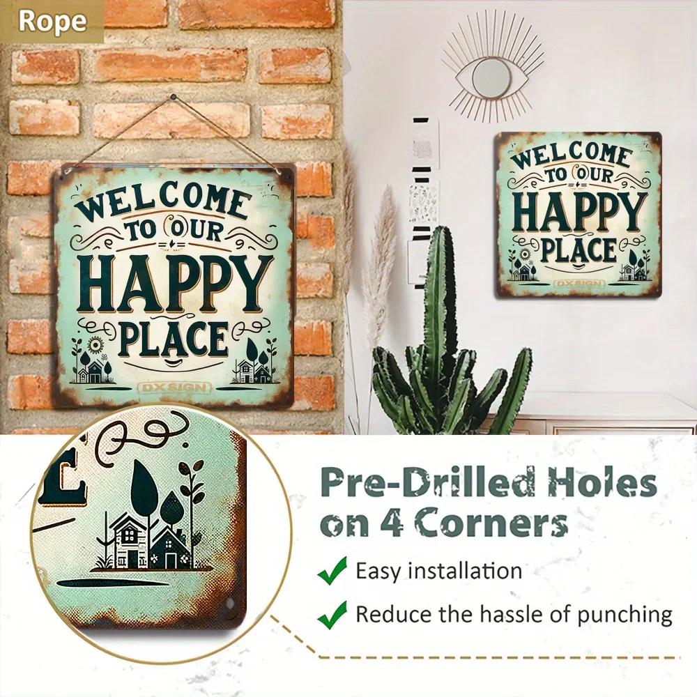 1 шт. деревенский знак «Добро пожаловать в наше счастливое место» — фото 3