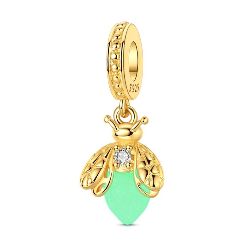 Butterfly Dangle Charm Bead Component Copper Metal Authentic Original Pink Blue Zircon Fly Butterflies Charm Bead Components Compatible With Bracelet