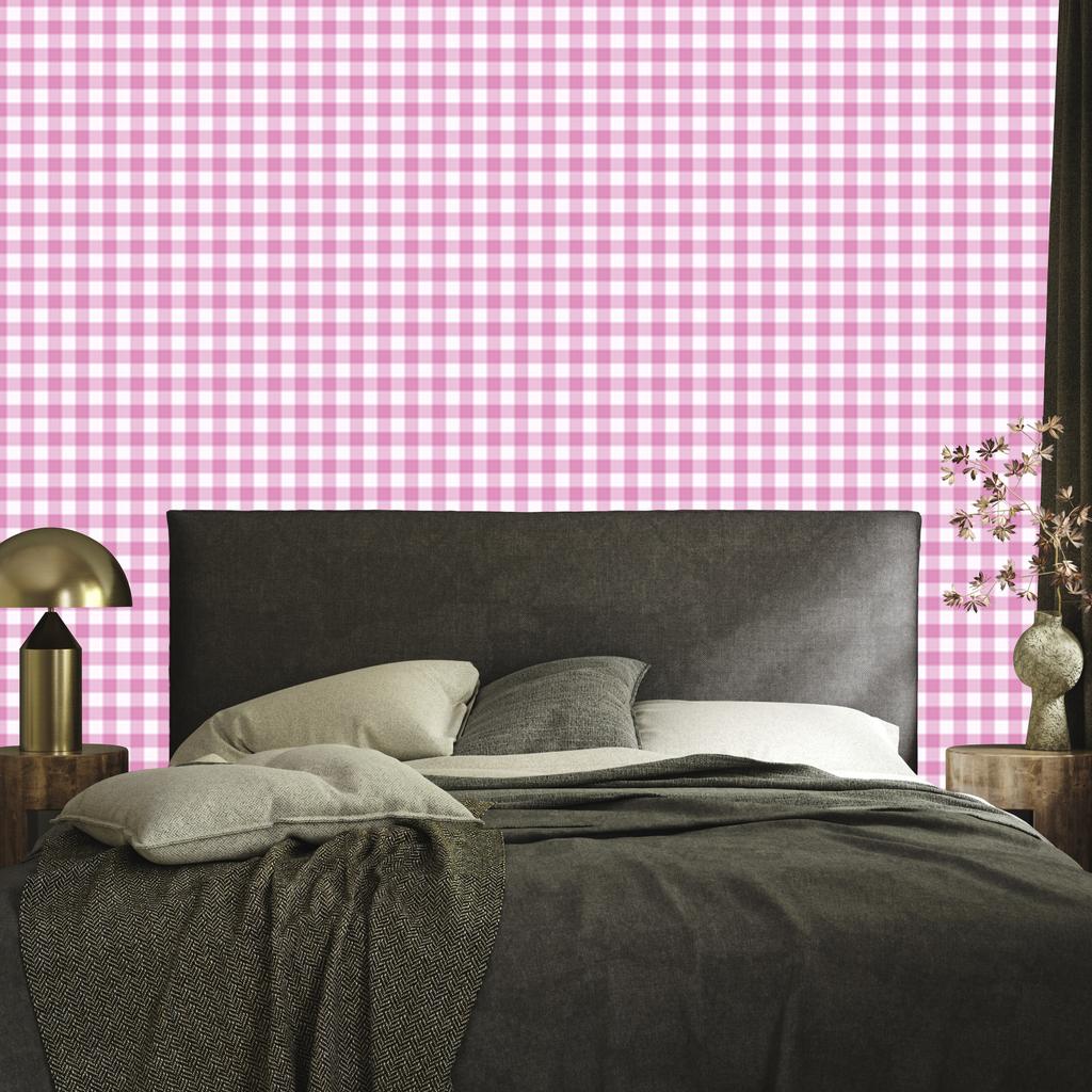 Wallpaper Fabric pattern powder pink, top powder pink 50x1000