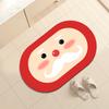 Christmas Cute Cartoon Bathroom Absorbent Floor Mat Non-slip and Erasable Atmosphere Soft Diatom Mud Bathroom Door Floor Mat