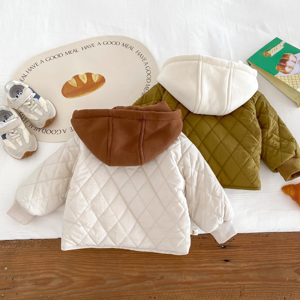 Children's Hooded Coat Winter Fashion Baby Boy's Thickened Padded Jacket Girl's