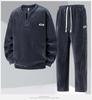 350 Jin Plus Size Men's Fleece-Lined Sweatshirt, Thick Long Sleeve, Autumn/Winter, Extra Large Loose Base Layer