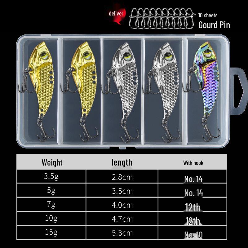 Thin Back Vibe Lure: Strong Hook Metal Jig for Long Cast Fishing - Ideal for Asp, Bass, Perch