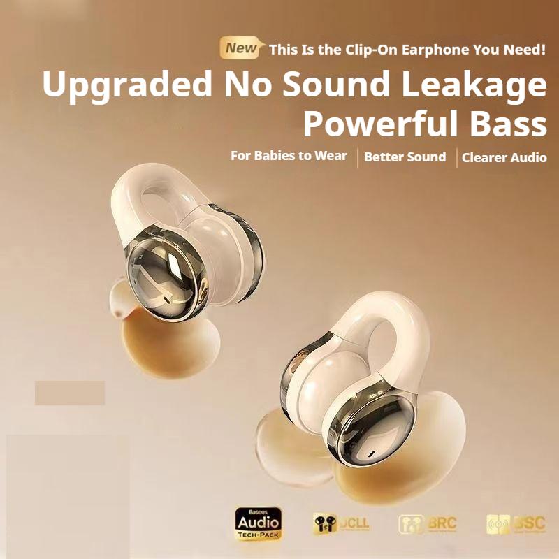 TWS Clip-on Earphones with LED Display Surround Sound Wireless Earbuds Bluetooth5.4 ENC Noise Reduction Headset Sports Headphone