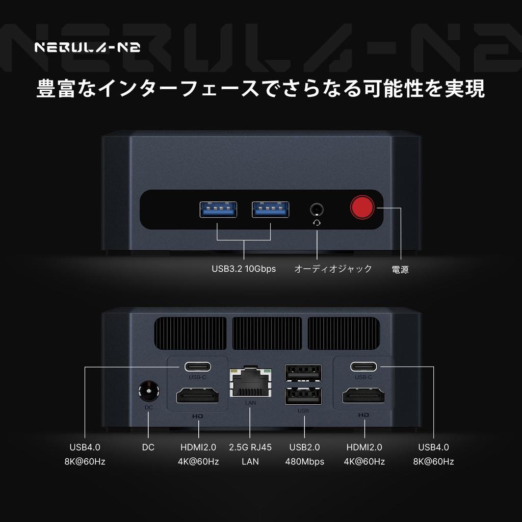 ORIGIMAGIC N2 Mini PC Ryzne 5 6600H Up To 32GB DDR5 512GB NVMe SSD OS 11 Pro Mini Pc Dual USB Dual HDMI WIFI BT 4 Screen Gaming Mini Computer (6C/12T,