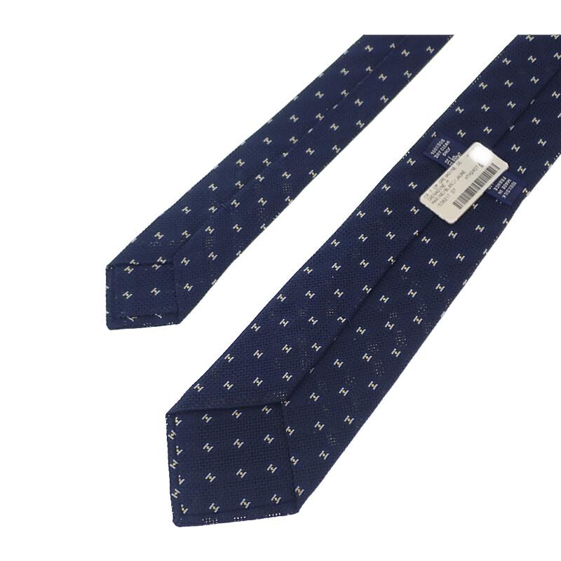 HERMES  H153821T-07  Tie Navy/Marin Silk Mens