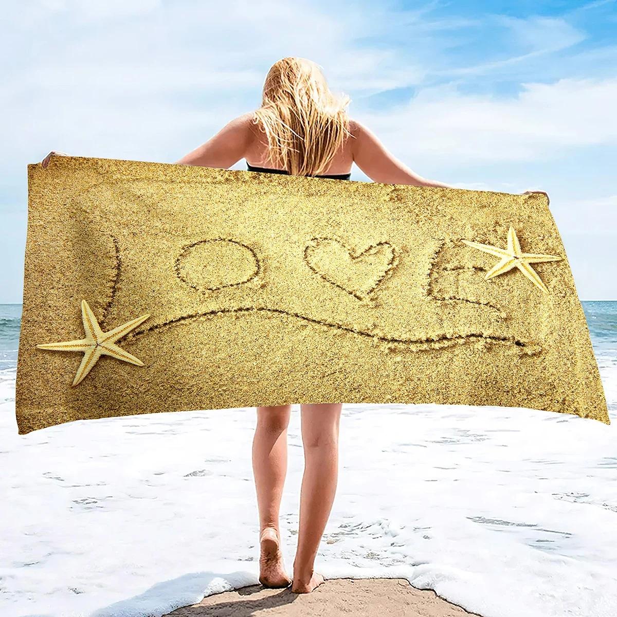 

Beach Towel Microfiber Summer Extra Large Towels Oversized Sand Free Soft Absorbent Dry Fast for Swimming Pool Beach Spa Towel W40*H60(CM)