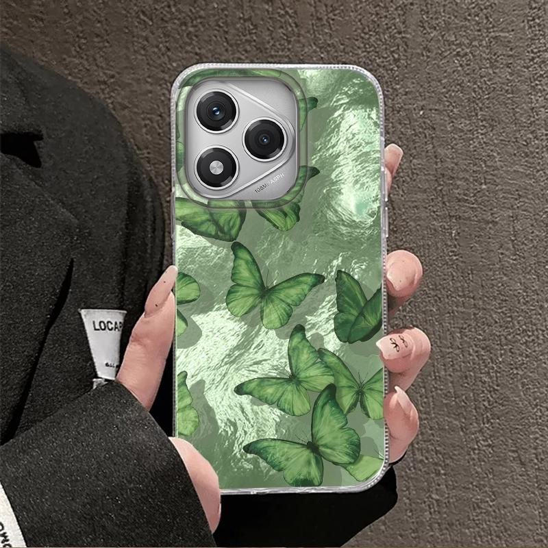 Butterfly Women Case For Samsung A56 A16 A17 S24 S25 FE Xiaomi Redmi Note 14 13 Pro 14C A5 Huawei Honor 400 200 Lite Pro iPhone 16 Shockproof Cover