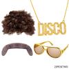 Costume Brown Glasses Necklace Set for Halloween Party
