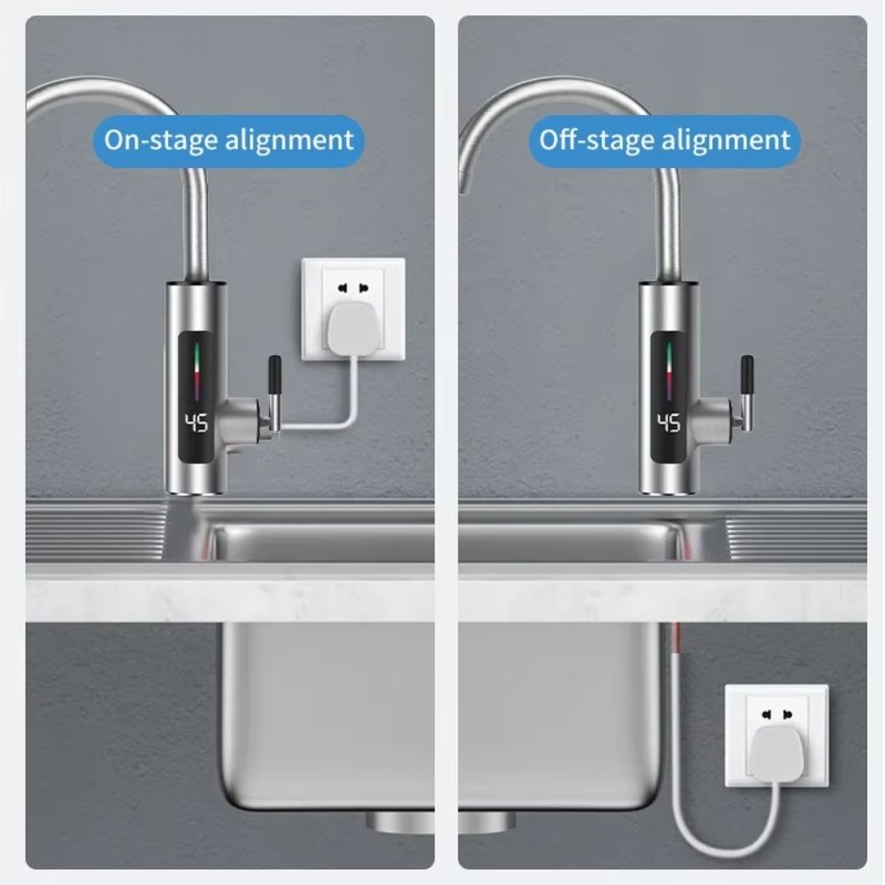 Instant Type Electric Faucet Stainless Steel Faucet Heater Easy to Use Water Heaters  Toilet