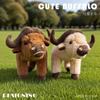New Simulation 25cm Standing Water Buffalo Doll Stuffed Plush Toy Cartoon Anime Cute Children's Birthday Gift Fun Doll