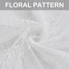 1/2 Panels Sheer Curtains Floral Semi Transparent Light Filtering Rod Pocket Voile Drapes Window Curtain for Bedroom Living Room