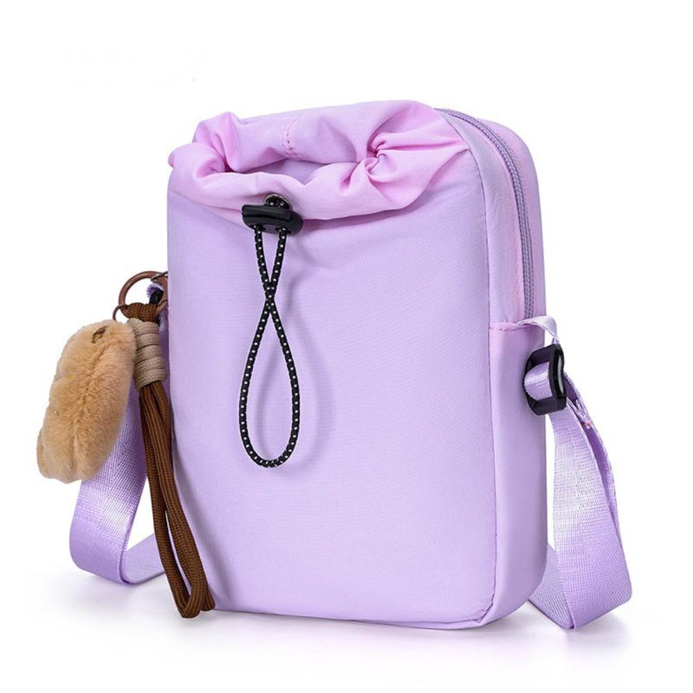 

Waterproof Mobile Phone Bag Nylon Drawstring Crossbody Shoulder Bag Hiking мальвовый/фиолетовый