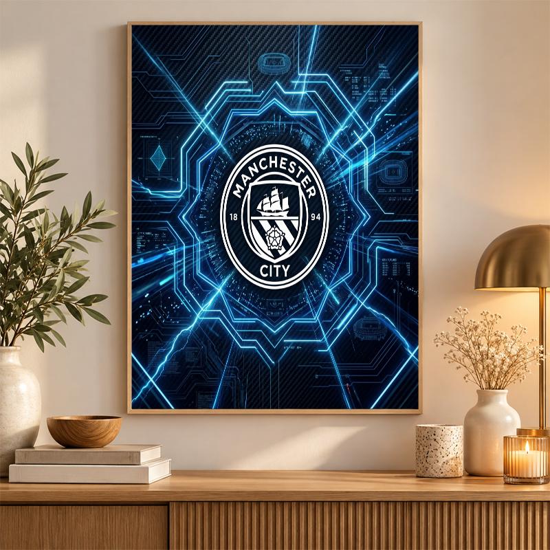 Manchester City Deimantinio Dažymo Rinkinys 5D Pilnas Gręžimas Pasidaryk Pats Deimantinė Mozaika Sienos Menas Namų Dekoras
