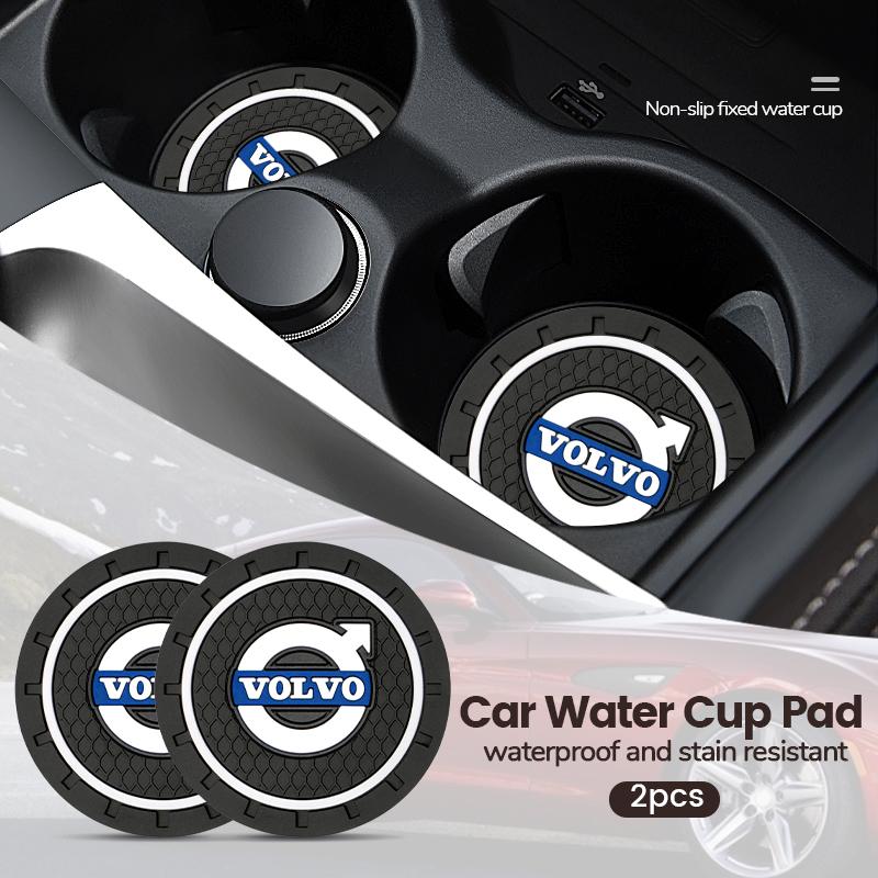 Car Coaster Water Cup Bottle Holder Anti-slip Pad Mat Silica Gel Waterproof For Volvo XC40 XC60 XC90 V60 V40 S90 S60 Accessories