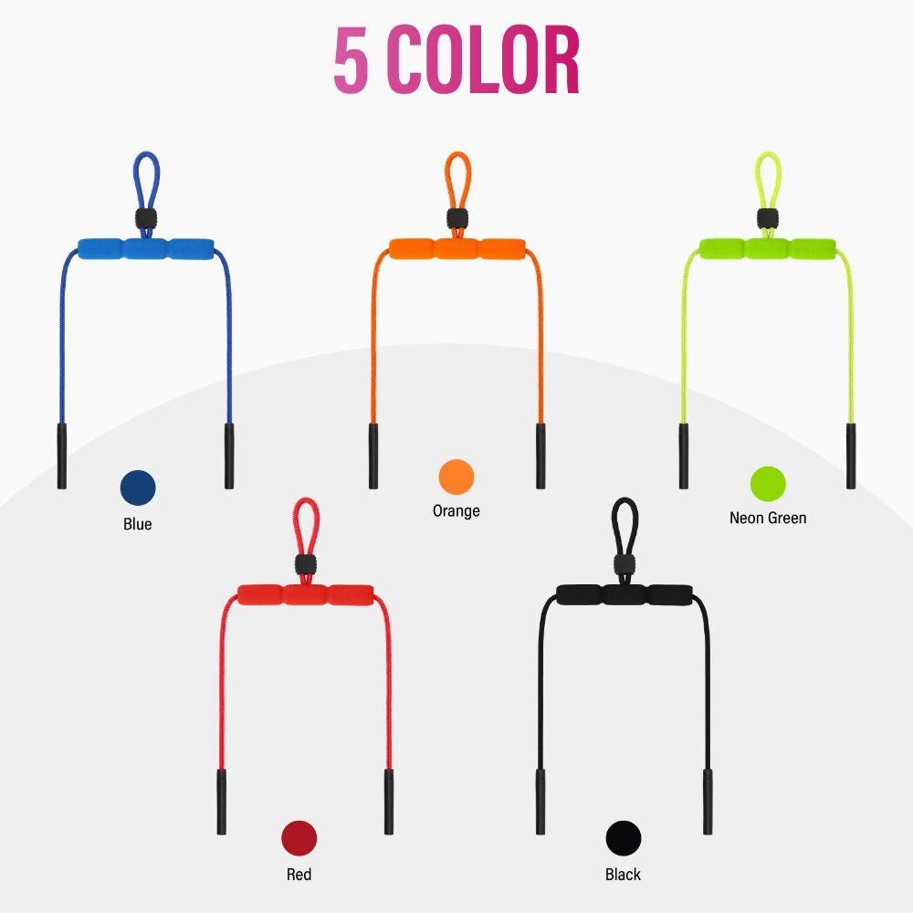 Adjustable Length Eyewear Retainer Polyester Foam Sunglasses Lanyard Eyeglass Chain  Swimming