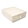 Transparent Material Drawer Storage Box Cream Color Stackable Storage Bins Drawer Organizer  Home