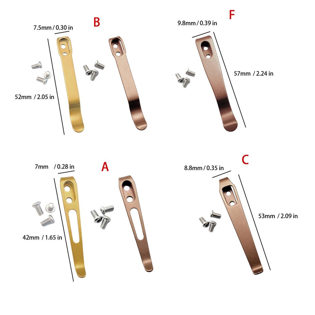 Nerezové skládací nože s těžkým zadním klipem Kapesní klip na nože Nástroje Kompaktní zadní klip Nosný doplněk