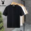 PLAYBOY Men's 2026 Solid Color Pure Cotton Short Sleeve T-Shirt