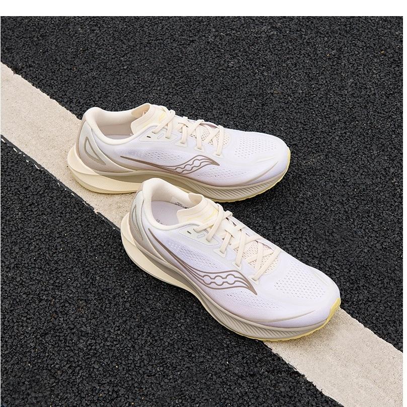 SAUCONY Mirage Flow Low Top Lightweight Training Cushioning Running Shoes Men Running Shoes Beige Coffee S28214-3