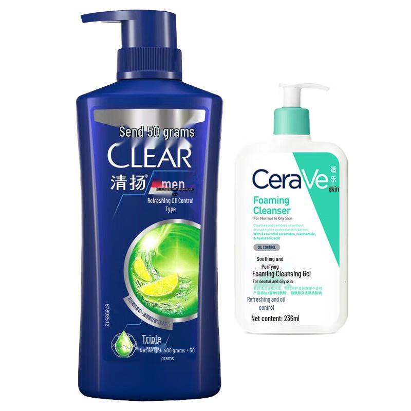 

CeraVe Soothing Cleanser & Clear Men Shampoo Duo