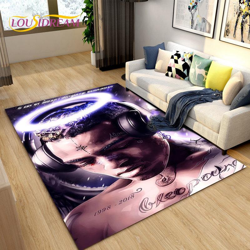 Legend Star Hip Hop Art Rapper Area Rug Large,Carpet Rug for Living Room Bedroom Sofa Doormat Decoration,Kids Non-slip Floor Mat
