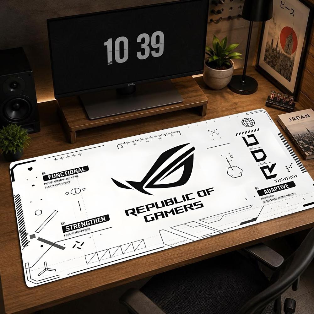 XXL Large Gaming Mouse Pad Circuit Board Tech Logo Graphic Deskmat Non‑Slip Rubber Mousepads Overlock Keyboard Mat Table Mats