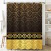 Luxury Bath Shower Curtain Set Waterproof Modern Decor Bathroom Accessories