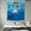 Bluey Wall Hanging Printed Fabric Blanket Decorative Tapestries for Bedroom Living Room Home Decor