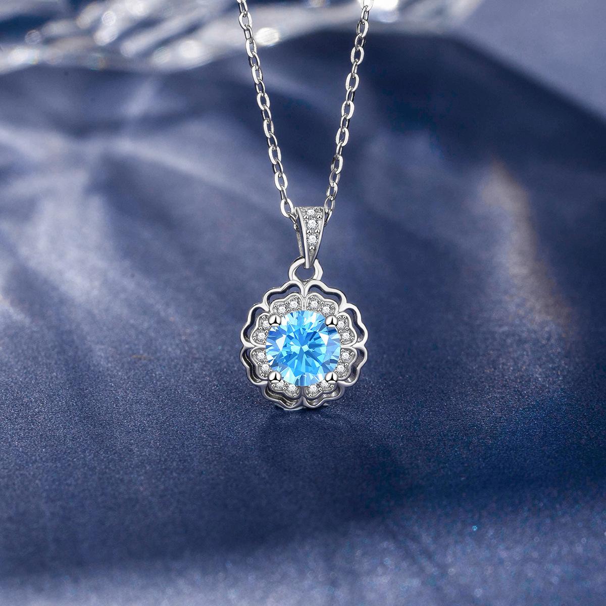 

Ожерелье из стерлингового серебра 925 пробы, женское, легкое, роскошное, нишевое, с круглым муассанитовым кулоном, украшениями 925