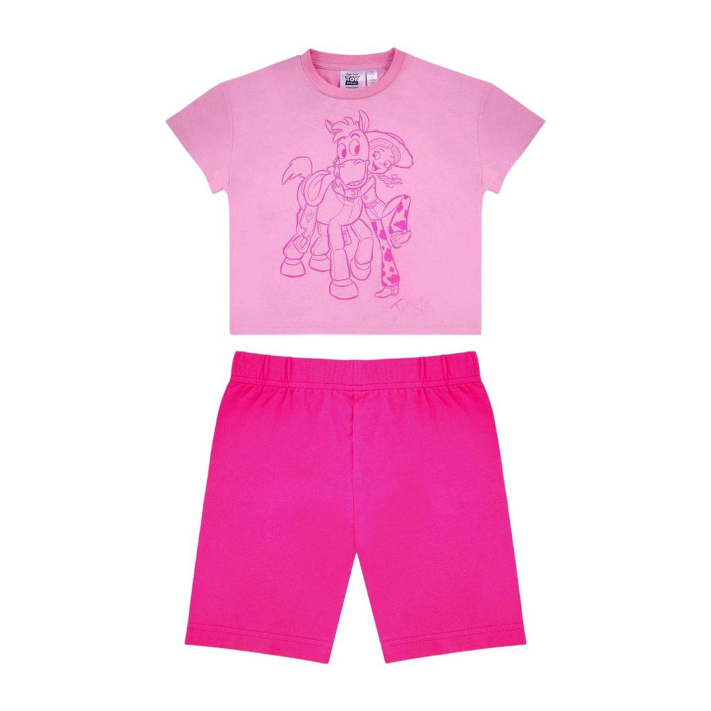 Toy Story Childrens/Kids Jessie & Bullseye Cotton Blend T-Shirt & Shorts Set