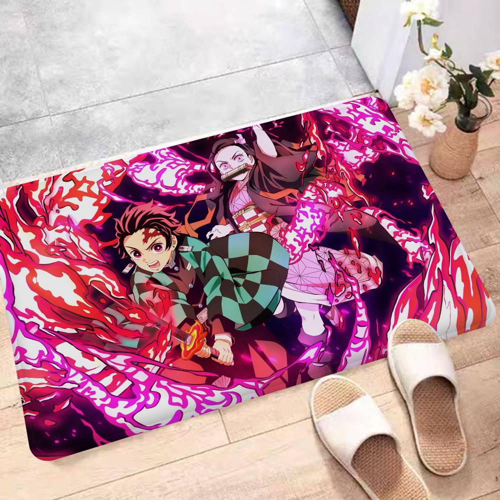 Japanische Dämonenjäger Fußmatte Waschbar Rutschfest Wohnzimmer Sofa Stühle Bereichsmatte Küche Bettseite Bereichsteppiche