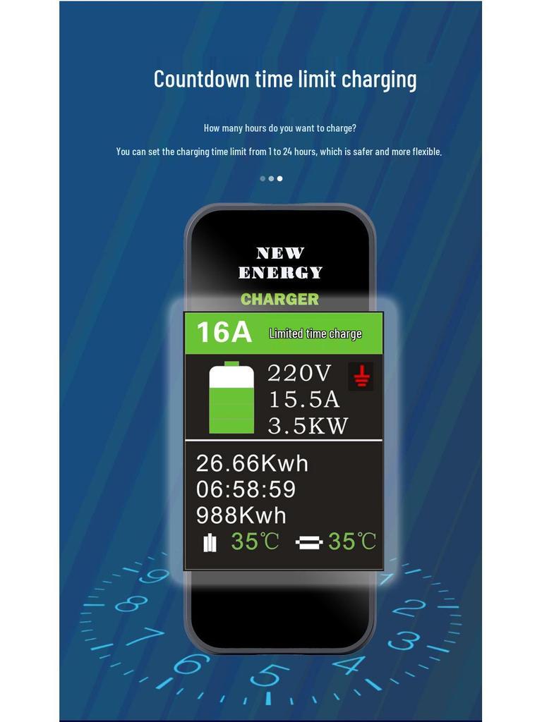 Typ 2 EU-standard EV-laddare med EU/US/AUS/UK-kontakt för elfordon