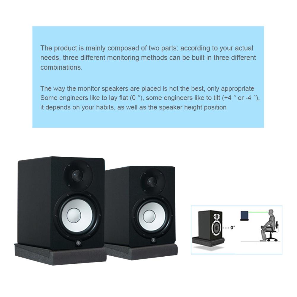 2Pcs / Set Random Color Sponge Studio Monitor Speaker Acoustic Isolation Foam Isolator Pads Monitor Pad